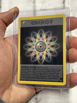 Rainbow Energy 80/82 Team Rocket Set Pokemon TCG WOTC VINTAGE 2000 MP Nintendo - Image 2