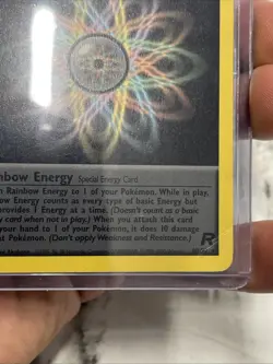 Rainbow Energy 80/82 Team Rocket Set Pokemon TCG WOTC VINTAGE 2000 MP Nintendo - Image 3