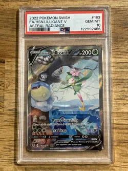 GRADED PSA 10 2022 Pokemon SWSH FA/HSN.Lilligant V Astral Radiance #163 - Image 1