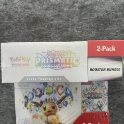 2x Pokemon TCG Prismatic Evolutions ETB with Booster Bundle Costco 2-Pack Sealed - Image 2