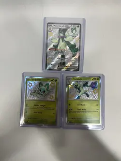 Pokemon TCG Meowscarada EX SVP076 SVP077 SVP 078 Promo Set Paldean Fates NM - Image 1