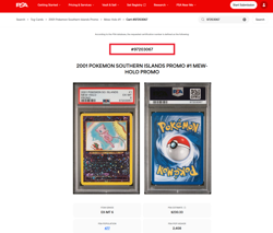 Pokemon 2001 Mew Holo Southern Islands Promo 1/18 PSA 6 - Image 3