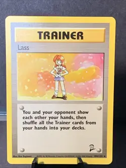 Pokemon TCG Lass 75/102 Base Set 2 Non Holo Rare HP DMG - Image 1