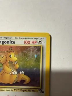 Pokemon TCG Dragonite 4/62 LP Fossil Unlimited Holo Rare - Image 3