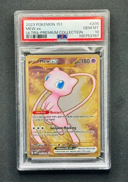 Pokemon Mew ex 151 Ultra-Premium Coll. Gold Metal Promo #205 PSA 10 Gem Mint - Image 1