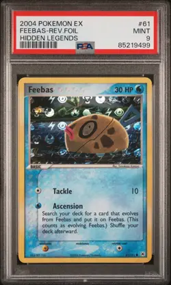 2004 | Pokemon | EX Hidden Legends | Feebas | Reverse Foil | #61 | PSA 9 | - Image 1