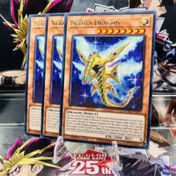 3x Yugioh Playset Nebula Dragon MZTM-EN078 Rare 1st Ed Near Mint - Image 1