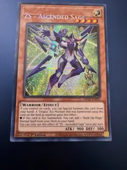Yugioh ZS- Ascended Sage Secret rare MP22 MISPRINT Name Shift NM #1 - Image 1