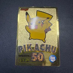 Pikachu Chikorita Sentret Meiji Promo Get Card Gold Pokemon Card set Vintage JP - Image 4