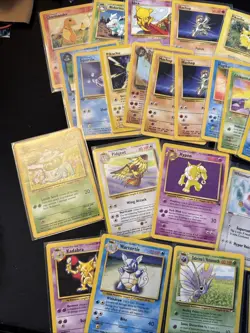 Vintage Pokemon Card Lot 3 Rares 2 Staled Reverse Holos 32 Total - Image 1