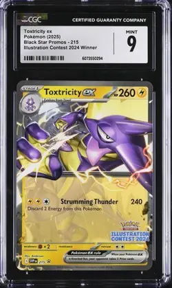 2025 Black Star Promo Illustration Contest 2024 # 215 Toxtricity EX PSA 10 Card - Image 1