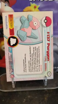 PORYGON Series 3 TV Animation Ed. POKEMON Non-Holo TOPPS 2000 Trading Card #137 - Image 2