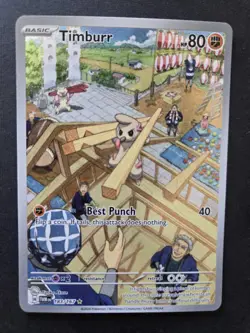 Timburr 193/167 Twilight Masquerade Illustration Rare Pokemon Card NM - Image 1