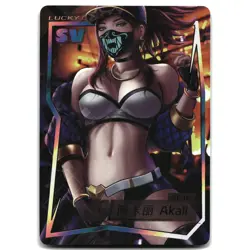 Goddess Story Waifu Card Lucky Goddess 2 League of Legends Akali SV-03 - Image 1