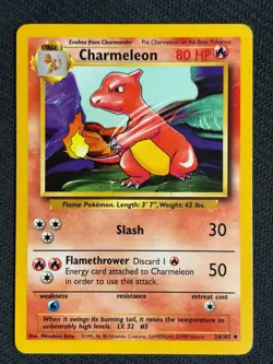 Charmeleon Pokemon 1999 Base Set card 24/102 Vintage - Image 1