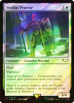 1x SURGE FOIL Vexilus Praetor Near Mint MTG Universes Beyond: Warhammer 40K - Image 1