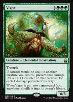 MTG English Vigor NM Foil Battlebond - Image 1