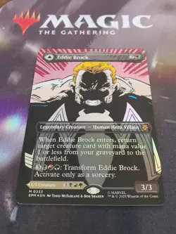 Mtg. Eddie Brock. #233. Foil Borderless. Marvel's Spider-Man. Pack Fresh - Image 1