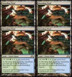 Magic MTG Gatecrash PLAYSET 4x Breeding Pool x4 NEAR MINT NM - Image 1
