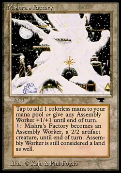 Magic MTG Antiquities Mishra's Factory Winter HEAVILY PLAYED HP - Image 1