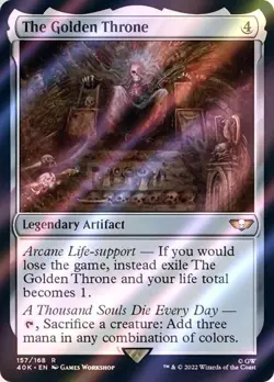 1x SURGE FOIL The Golden Throne WARHAMMER 40k - Near Mint MTG - Image 1
