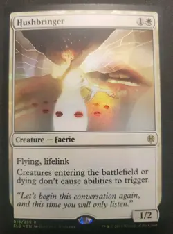 MTG Hushbringer #18-Throne of Eldraine ELD- Foil -NM - Image 1