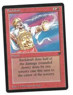 Magic the Gathering ~ MTG ~ 1x Backdraft ~ LEGENDS ~ M/NM - Image 1