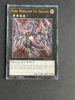 DARK REBELLION XYZ DRAGON ULTRA RARE MP LEDD-ENC32 YUGIOH! 1st Edition y1 - Image 1