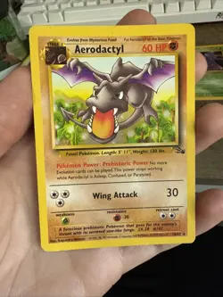 Set Of 7 Vintage Pokemon Fossil Set Rare Cards, Non-holo, HP And Damaged - Image 4
