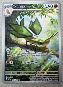 Pokemon Surging Sparks Vibrava 206/191 Illustration Rare Holo Card - Image 1