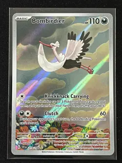 Pokemon TCG Scarlet & Violet Bombirdier Illustration Rare Holo Card 219/198 - Image 1