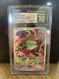 Bulbasaur Pokemon Card Mega Evolution 133/132 Holo CGC Pristine 10 - Image 1