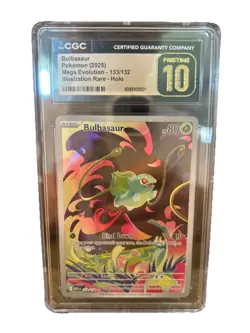 Bulbasaur Pokemon Card Mega Evolution 133/132 Holo CGC Pristine 10 - Image 2