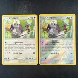 Pokemon TCG 2x Oranguru 182/236 SM Unified Minds Regular & Reverse Holo Card - Image 2