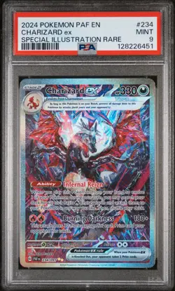 Pokemon PAF en Charizard EX 2024 Special Illustration Rare Card 234/091 PSA 9 - Image 1