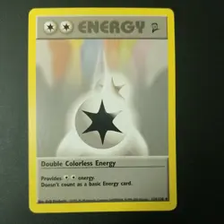 Double Colorless Energy 124/130 - Vintage WOTC Pokemon Card - Base set 2 - NM/M - Image 1