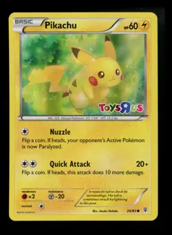 Pikachu 26/83 Toys R Us Promo 2016 Holo Rare Pokemon Card TCG - Image 1