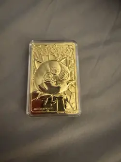 Pokemon Jigglypuff Trading Card Bar 23K Gold Plated 1999 Nintendo - Burger King - Image 5