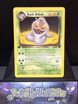 Pokemon Card Dark Arbok 19/82 Non Holo ERROR 1999-23000 Team Rocket Near Mint - Image 1