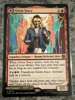 1x Gwen Stacy // Ghost-Spider MTG Marvel's Spider-Man NM Magic Regular - Image 2