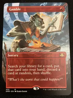 Gamble (Borderless) Dominaria Remastered Regular NM - Image 1