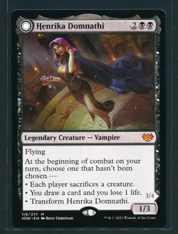 Henrika Domnathi Henrika, Infernal Seer - Magic MTG 2021 Crimson Vow - NM/M - Image 1