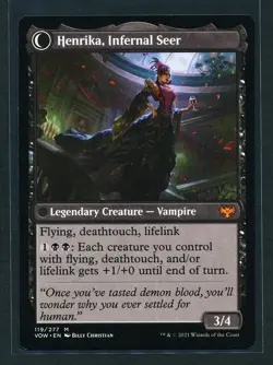 Henrika Domnathi Henrika, Infernal Seer - Magic MTG 2021 Crimson Vow - NM/M - Image 2