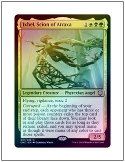 1x Ixhel, Scion of Atraxa, Foil, All Will Be One Commander, MTG NM - Image 1