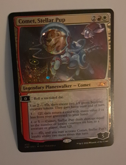 Comet, Stellar Pup Galaxy FOIL NM/M Unfinity Magic the Gathering MTG - Image 1
