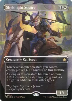 Skyknight Squire - Mana Foil Extended Art FDN NM MTG - Image 1