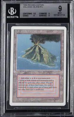 1994 MTG REVISED VOLCANIC ISLAND BGS 9 - Image 1