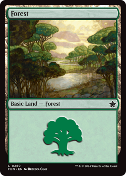 Forest #280 | Near Mint FOIL | Foundations FDN | Magic MTG - Image 1