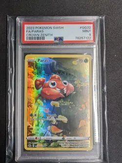 🔥PSA 9 MINT🔥Paras GG32/GG70 Crown Zenith Full Art Galarian Gallery Pokemon Tcg - Image 1