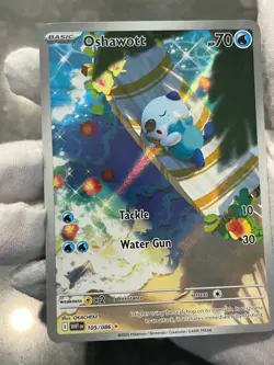 Pokemon TCG Oshawott 105/086 White Flare Holo Illustration Rare NM - Image 4
